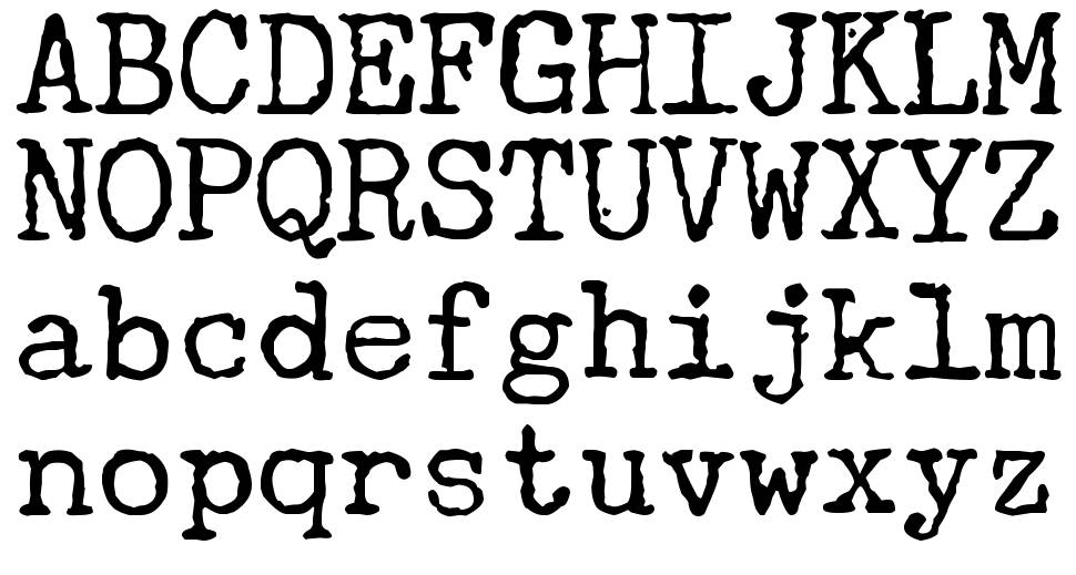 Underwood Champion 字形 标本