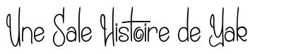 Une Sale Histoire de Yak schriftart