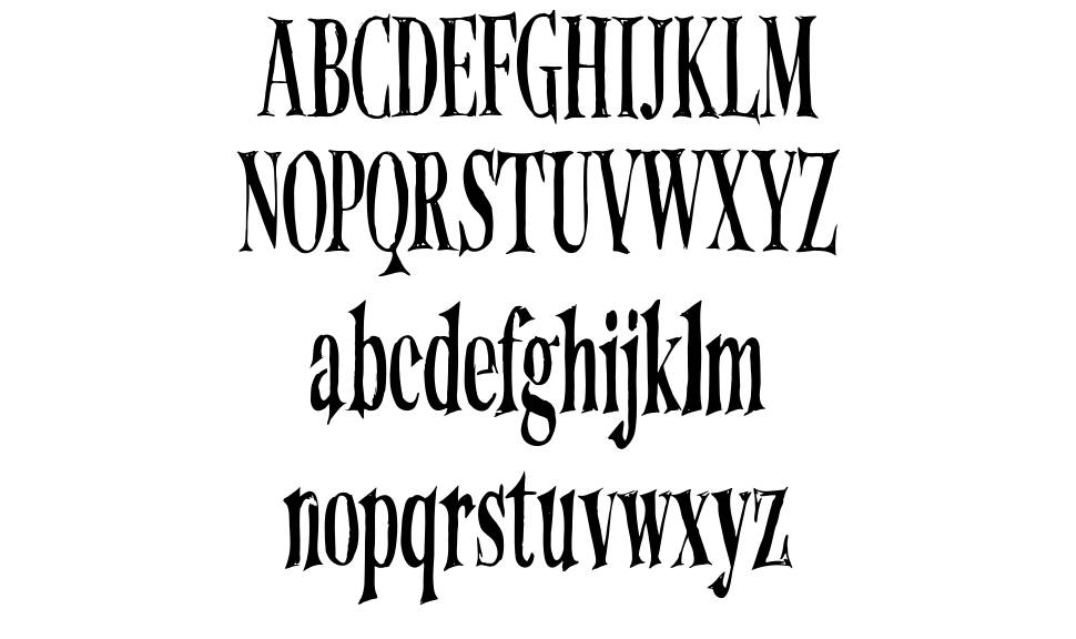 Unfinished Scream font Örnekler