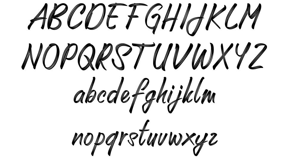 Unforgotten More font Örnekler