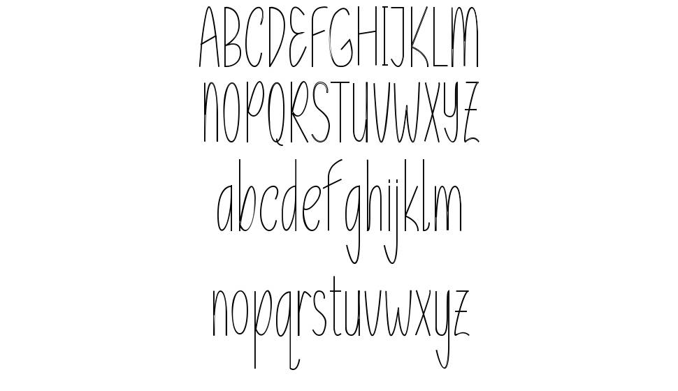 Unicorn Handwritten písmo Exempláře