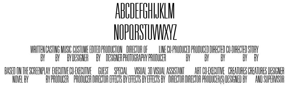 Universal Accreditation font specimens
