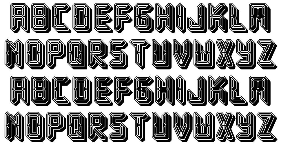 Universal Serial Bus font specimens