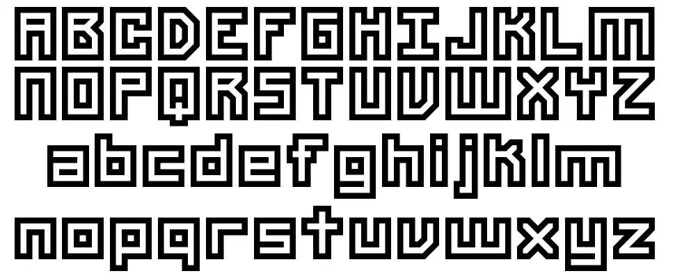 Unlearned Bitmap font specimens