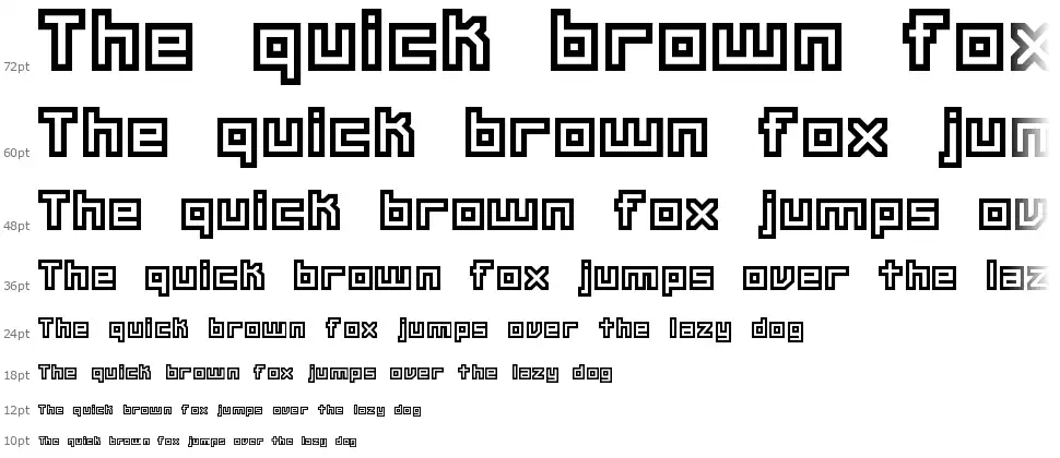 Unlearned Bitmapfont waterfall