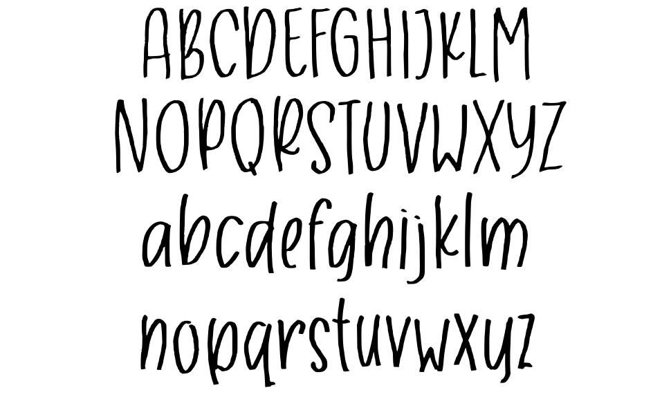 Unlucky Handwriting font Örnekler