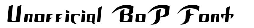 Unofficial BoP Font шрифт