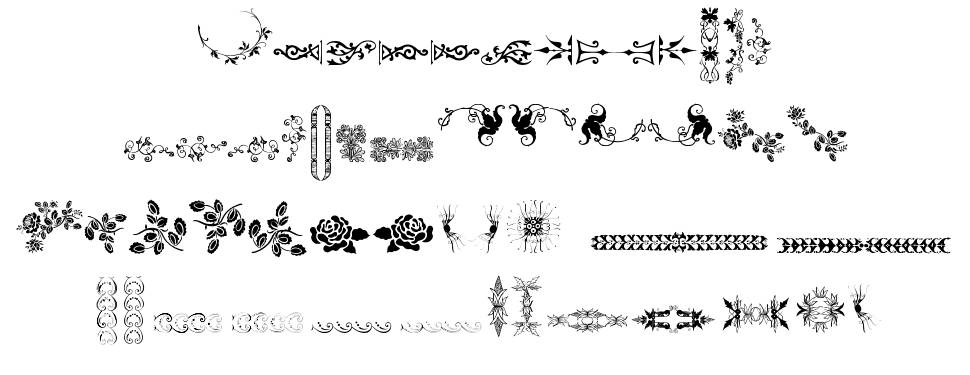 Unpublished Ornaments Two 字形 标本
