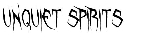 Unquiet Spirits písmo