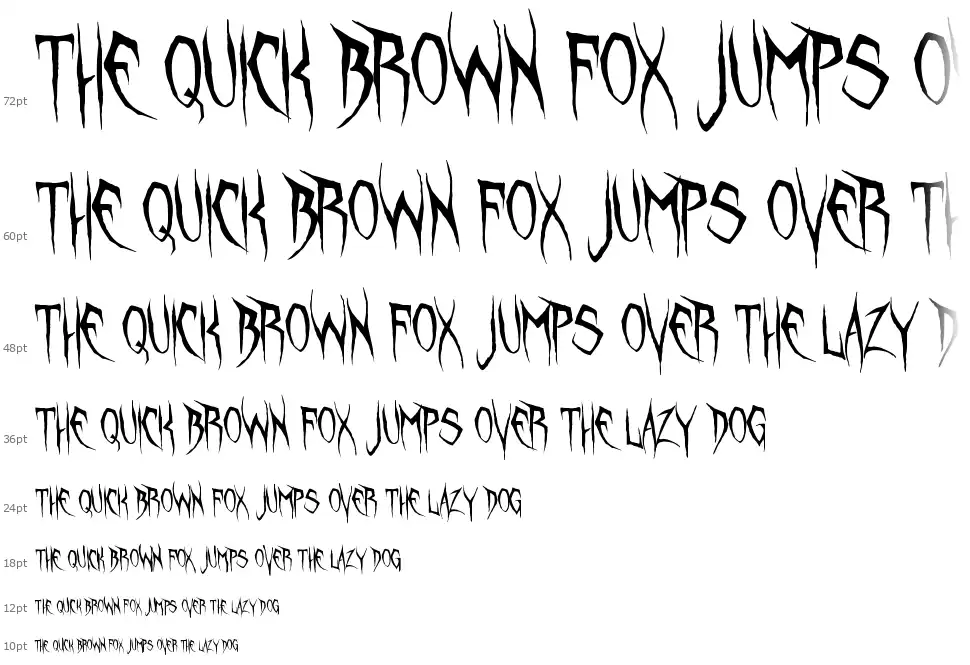 Unquiet Spirits font Waterfall