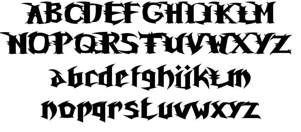 Unreal Tournament font specimens