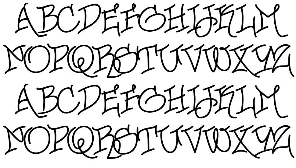 Urban Scrawl písmo Exempláře
