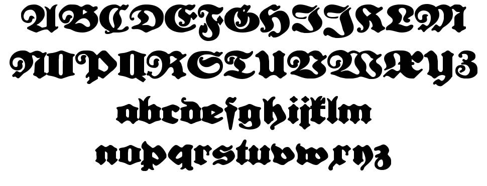 Urdeutsch フォント 標本