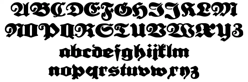 Urdeutschfont specimens