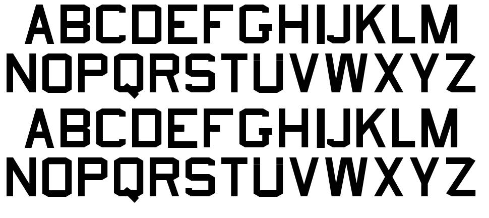 USN Stencil フォント 標本