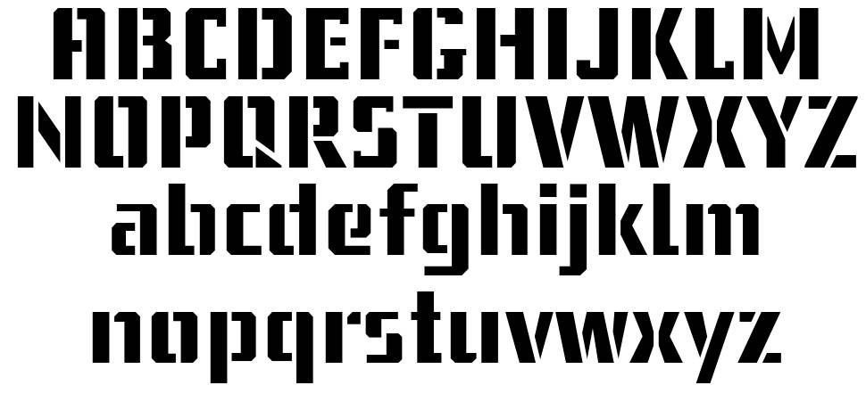 USSR Stencil шрифт Спецификация