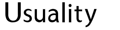 Usuality schriftart