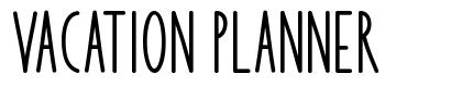 Vacation Planner font
