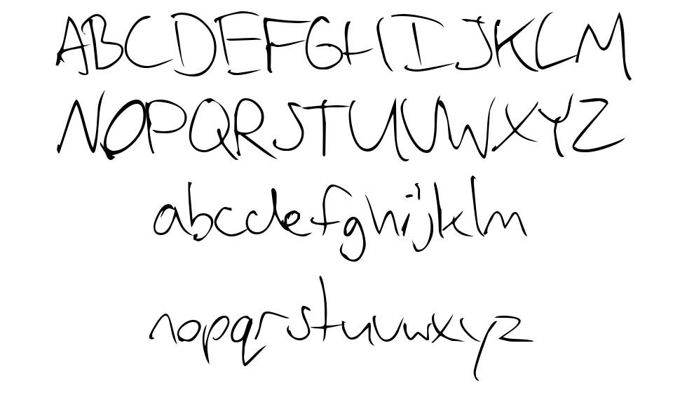 Vadim's writing font specimens