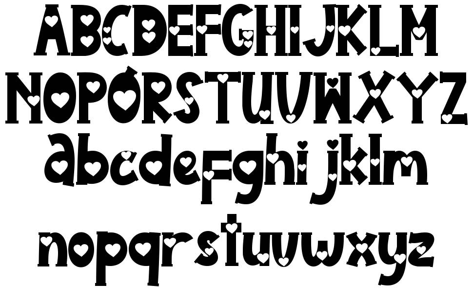 Valentine Style font specimens