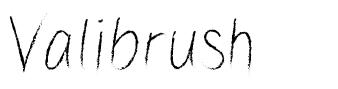 Valibrush font