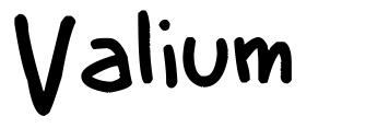 Valium шрифт