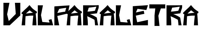 Valparaletra 字形