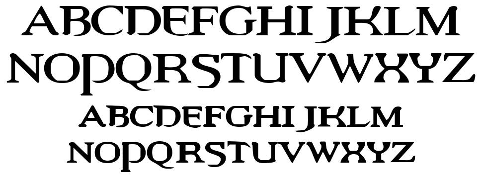 Vampire Revised font specimens