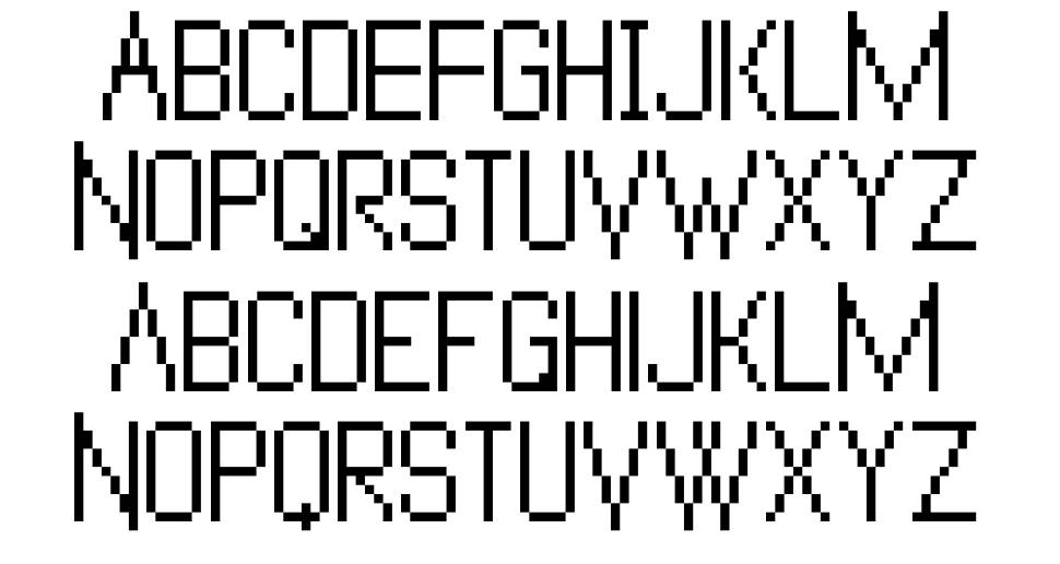 Vanadine Pix font Örnekler