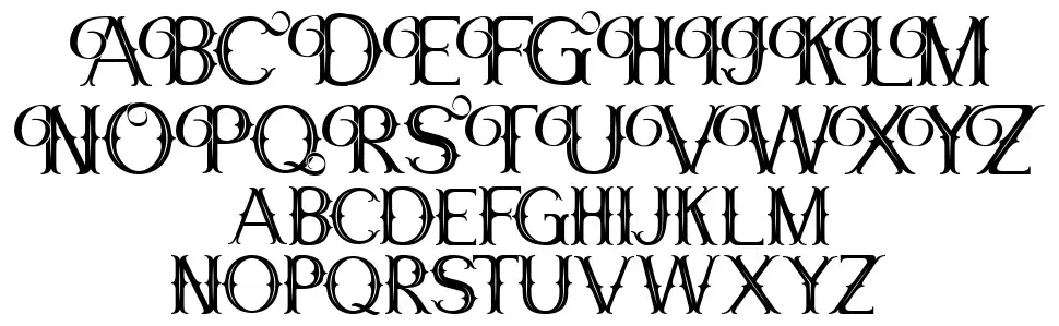 Vanbergfont specimens