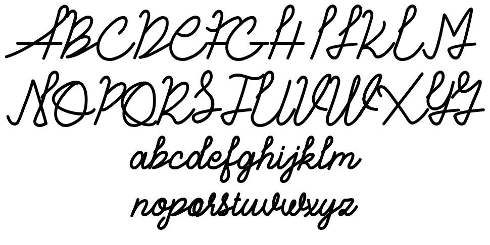 Vandyora Script font specimens