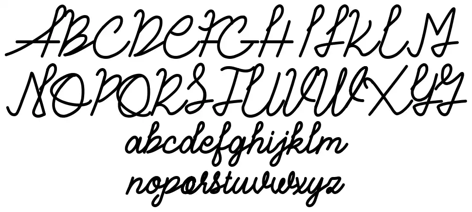 Vandyora Scriptfont specimens