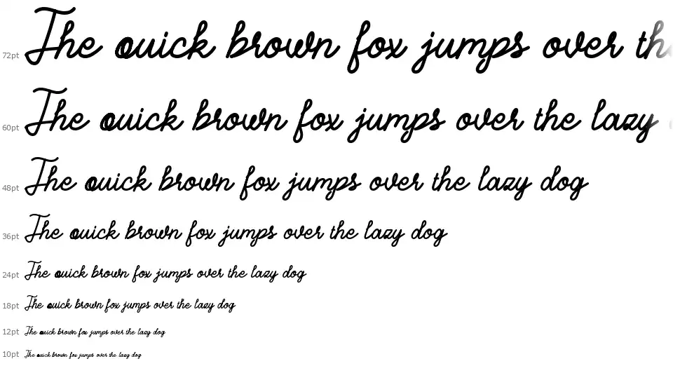 Vandyora Scriptfont waterfall