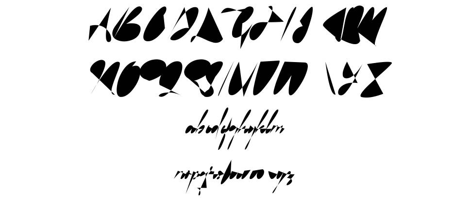 Vaniline font specimens