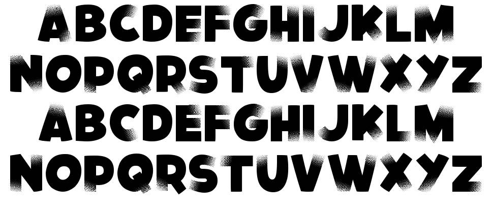Vanishing font specimens