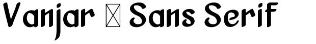 Vanjar - Sans Serif