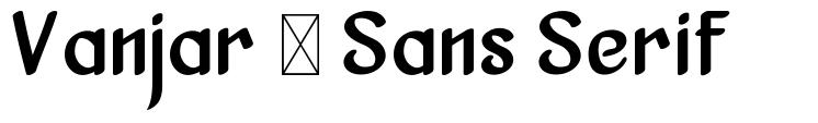 Vanjar - Sans Serif písmo