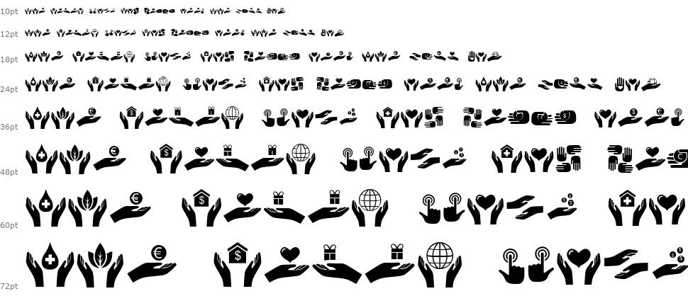 Various Hands font Şelale
