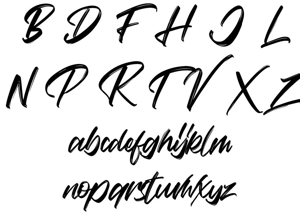 Vaughan Handstylish font Örnekler