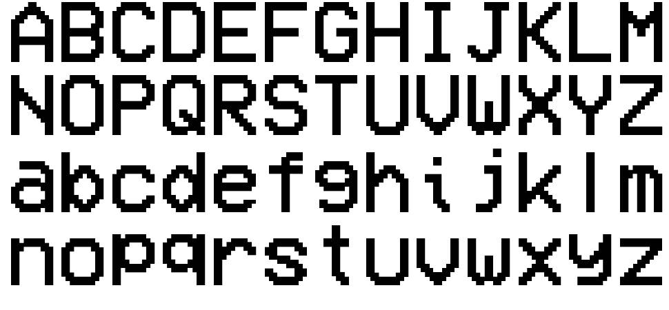 VCR OSD Mono font Specimens