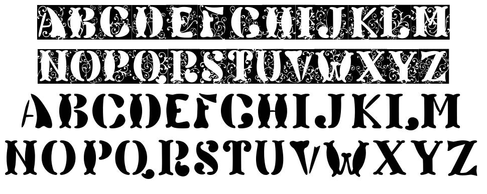Veneto font specimens