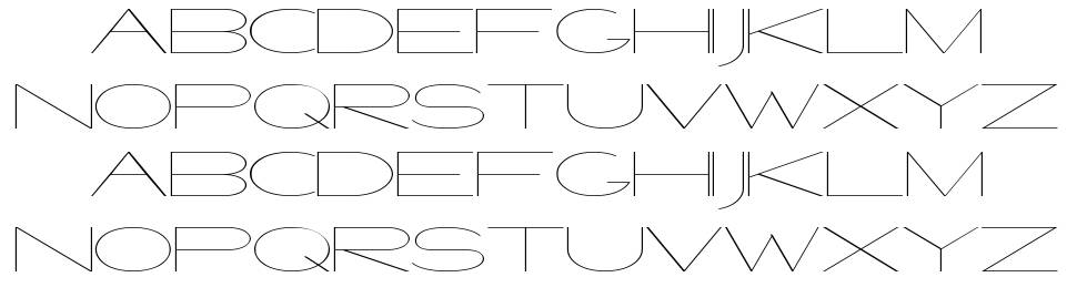 Venitian Sound System font specimens