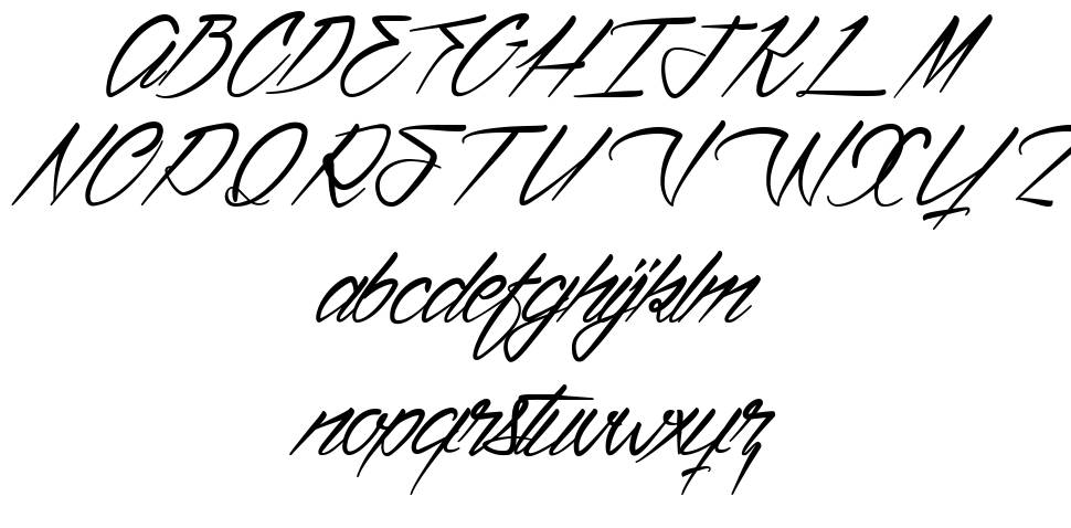 Ventilla Stone písmo Exempláře