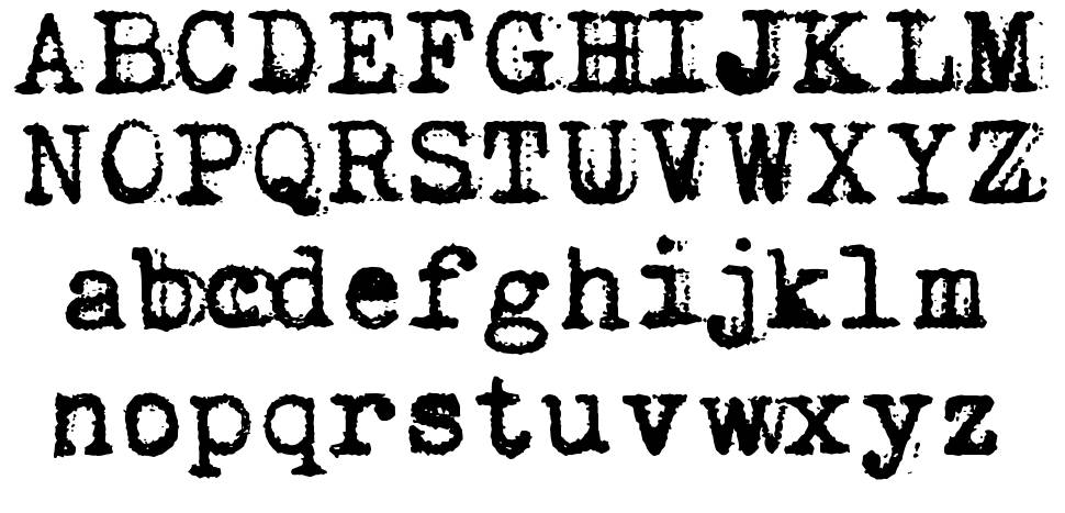 Vera Type písmo Exempláře