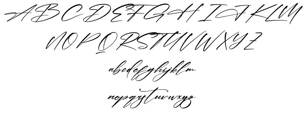 Verlitha Script font specimens