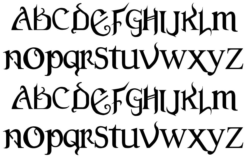 Versal Gothic font Örnekler