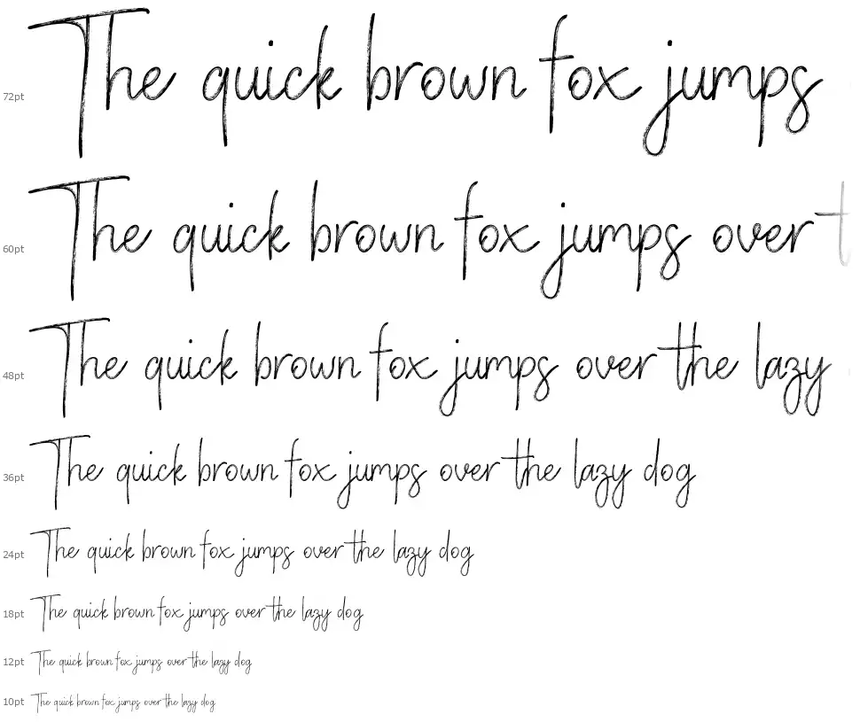 Vertical Brushyfont waterfall