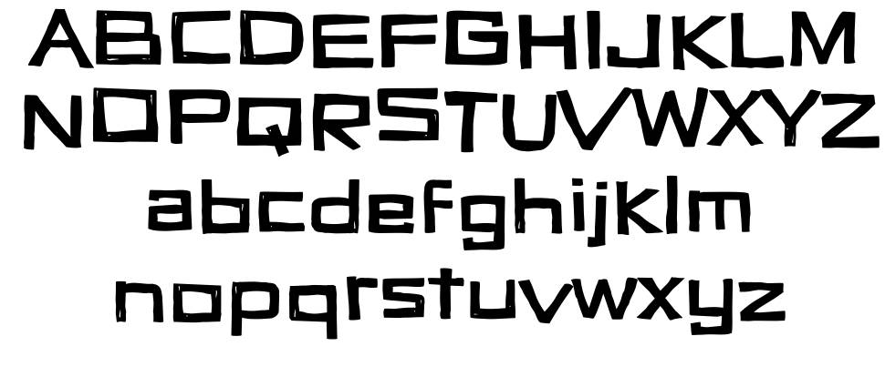 Vertigon font specimens