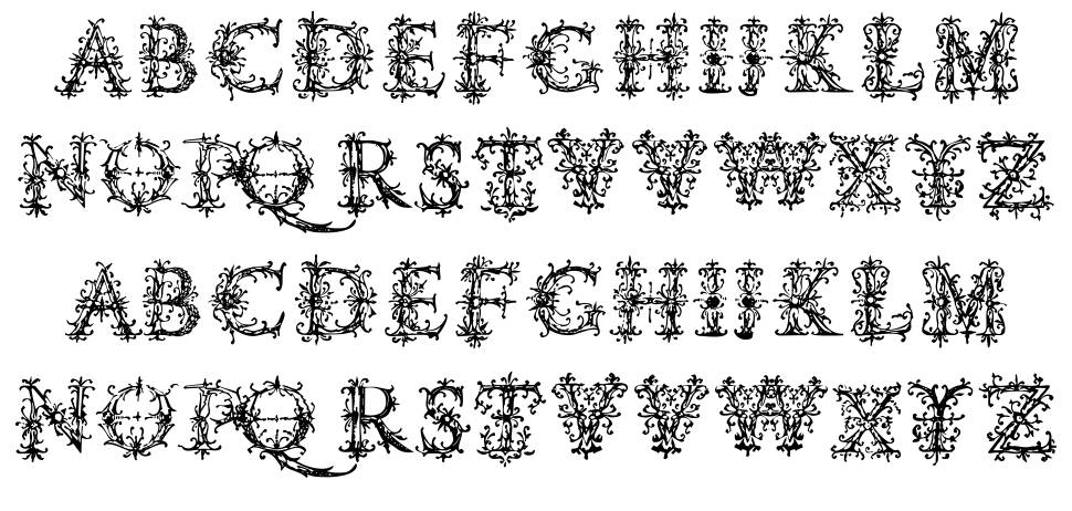 Vespasians Florials шрифт Спецификация