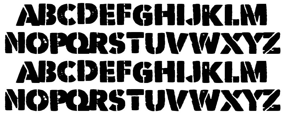 Vicious Stencil 字形 标本